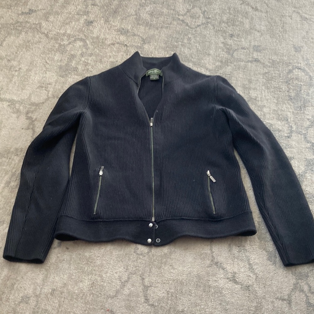 Eddie Bauer black sweater jacket - Picture 1 of 3